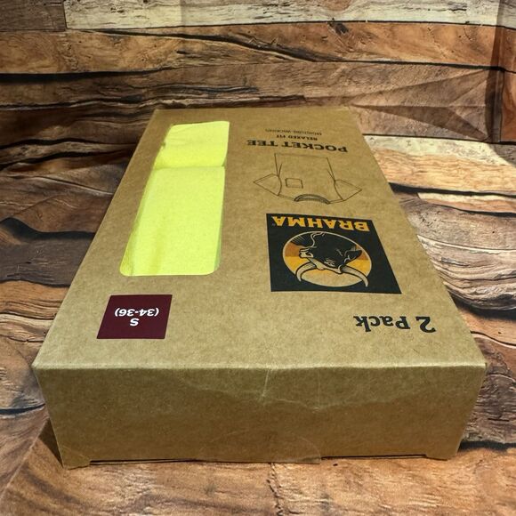 Brahma Men's Small 34-36 Pocket Tee 2 Pack Relaxed Fit Moisture Wicking T-shirt - Picture 5 of 6